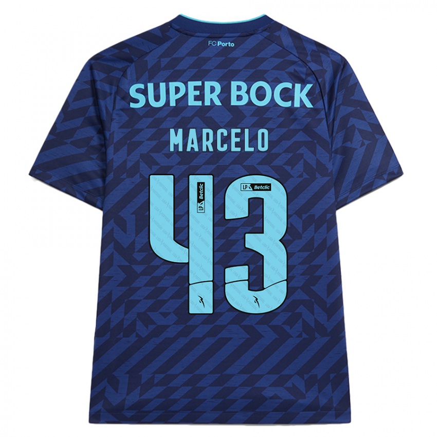 Børn Joao Marcelo #43 Marineblå Tredje Sæt Spillertrøjer 2024/25 Trøje T-Shirt