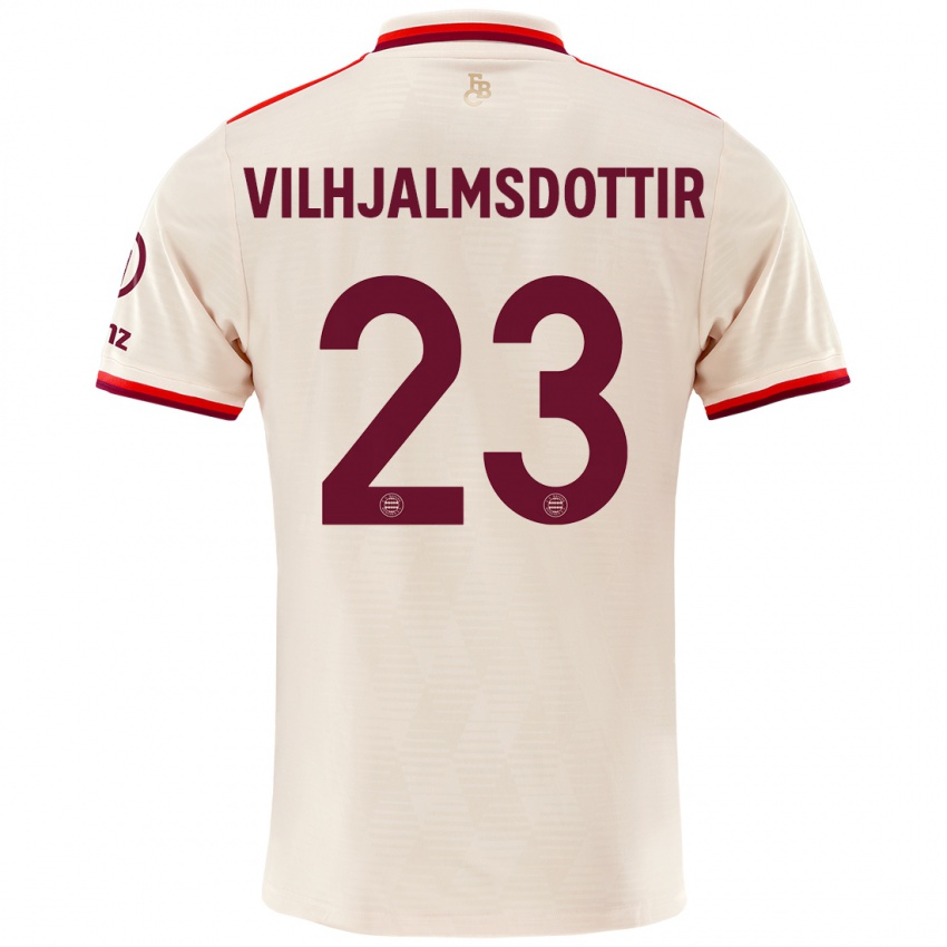 Børn Karolina Lea Vilhjalmsdottir #23 Linned Tredje Sæt Spillertrøjer 2024/25 Trøje T-Shirt