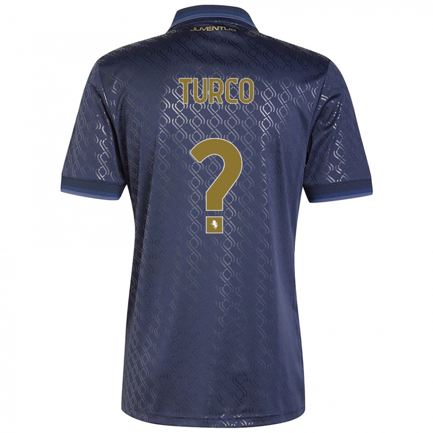 Børn Stefano Turco #0 Marineblå Tredje Sæt Spillertrøjer 2024/25 Trøje T-Shirt