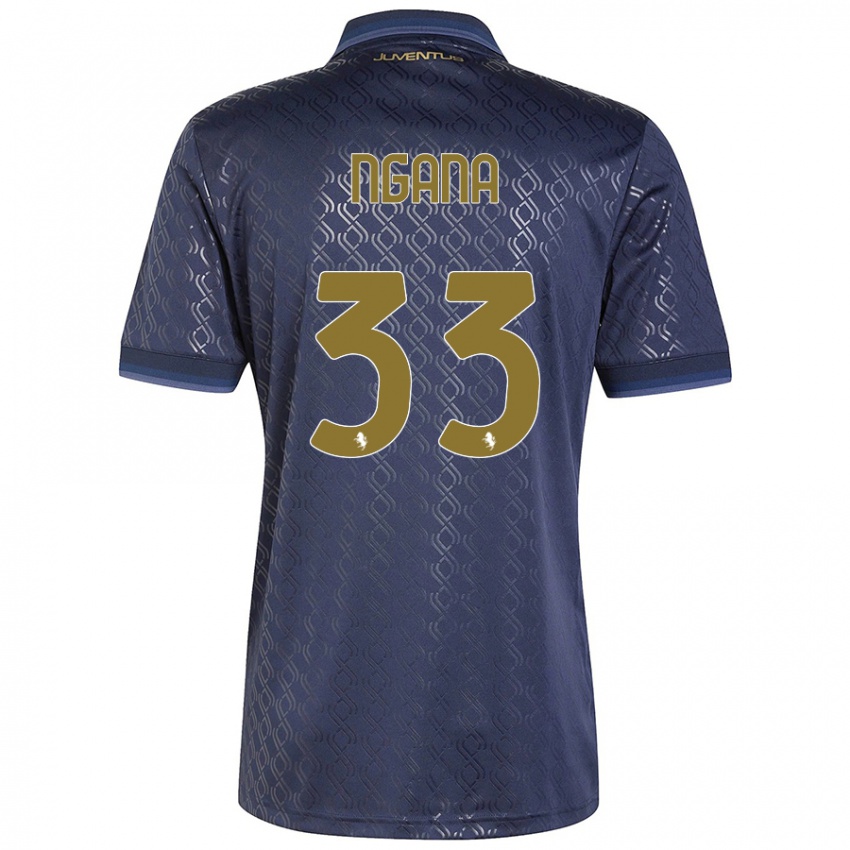 Børn Valdes Ngana #33 Marineblå Tredje Sæt Spillertrøjer 2024/25 Trøje T-Shirt