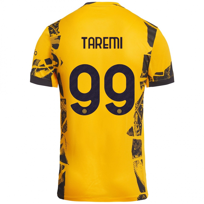 Børn Mehdi Taremi #99 Guld Sort Tredje Sæt Spillertrøjer 2024/25 Trøje T-Shirt