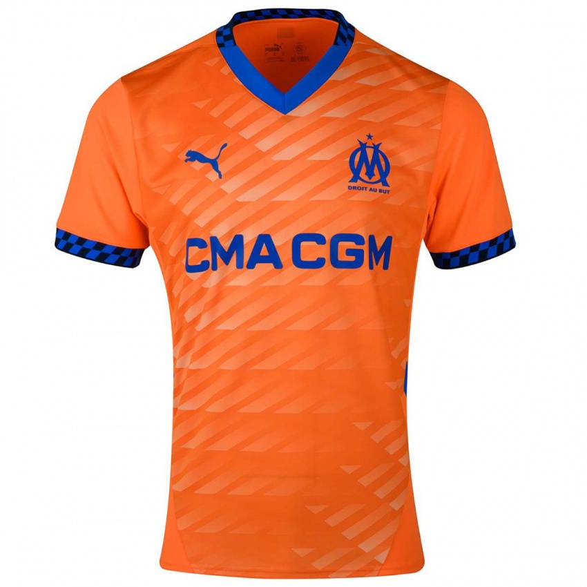 Børn Joakim Kada #47 Orange Mørkeblå Tredje Sæt Spillertrøjer 2024/25 Trøje T-Shirt