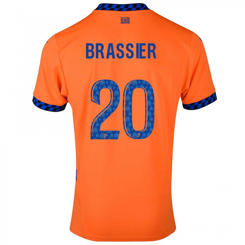 Børn Lilian Brassier #20 Orange Mørkeblå Tredje Sæt Spillertrøjer 2024/25 Trøje T-Shirt