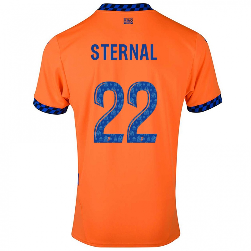 Børn Enzo Sternal #22 Orange Mørkeblå Tredje Sæt Spillertrøjer 2024/25 Trøje T-Shirt