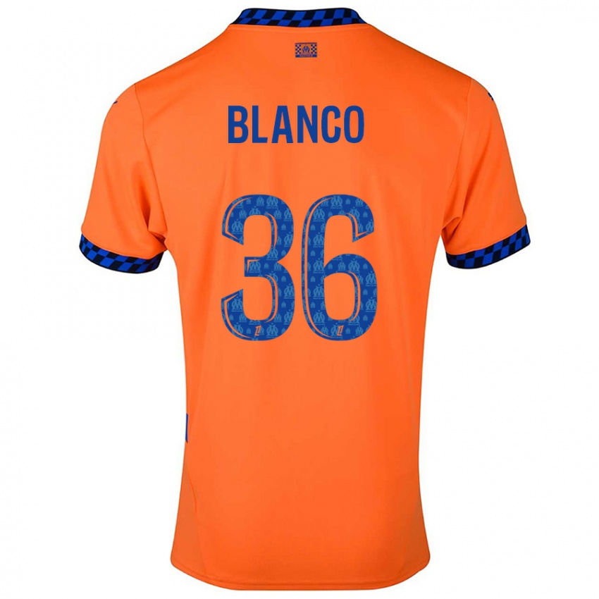 Børn Ruben Blanco #36 Orange Mørkeblå Tredje Sæt Spillertrøjer 2024/25 Trøje T-Shirt