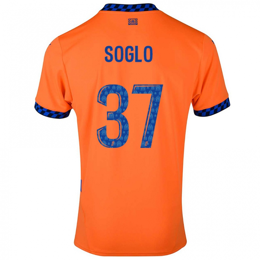 Børn Emran Soglo #37 Orange Mørkeblå Tredje Sæt Spillertrøjer 2024/25 Trøje T-Shirt