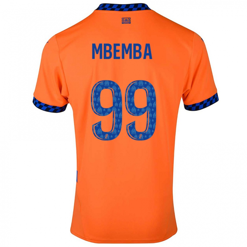 Børn Chancel Mbemba #99 Orange Mørkeblå Tredje Sæt Spillertrøjer 2024/25 Trøje T-Shirt