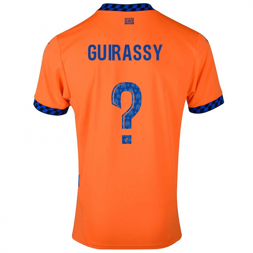 Børn Moctar Guirassy #0 Orange Mørkeblå Tredje Sæt Spillertrøjer 2024/25 Trøje T-Shirt