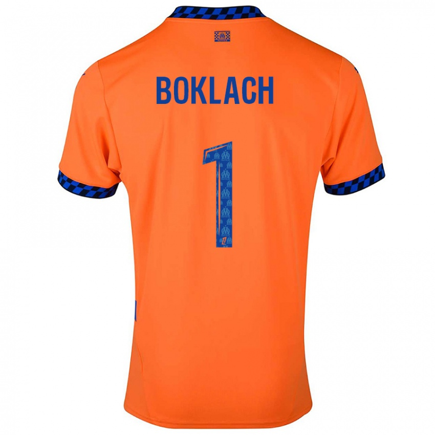 Børn Kateryna Boklach #1 Orange Mørkeblå Tredje Sæt Spillertrøjer 2024/25 Trøje T-Shirt