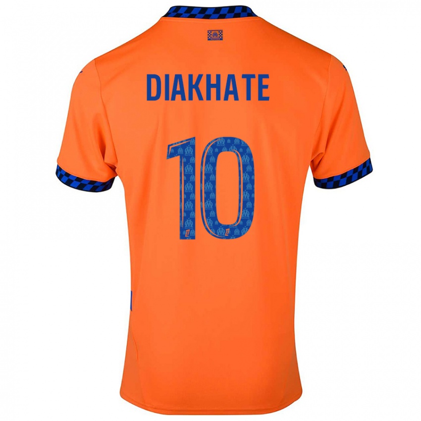 Børn Ndeye Awa Diakhaté #10 Orange Mørkeblå Tredje Sæt Spillertrøjer 2024/25 Trøje T-Shirt