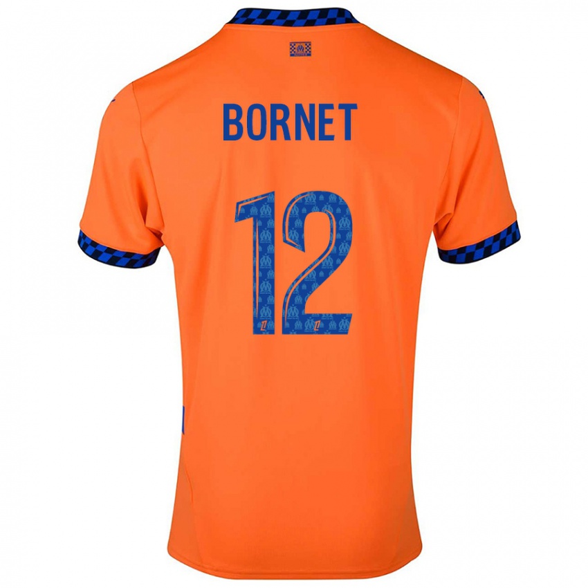 Børn Camille Bornet #12 Orange Mørkeblå Tredje Sæt Spillertrøjer 2024/25 Trøje T-Shirt