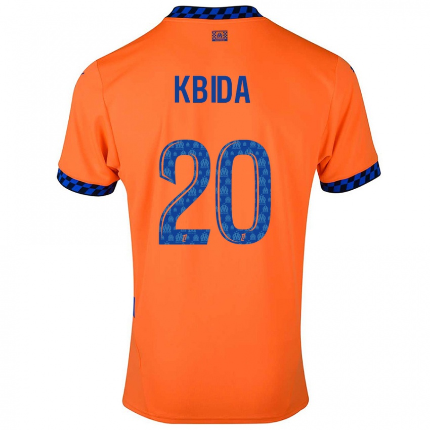 Børn Inès Kbida #20 Orange Mørkeblå Tredje Sæt Spillertrøjer 2024/25 Trøje T-Shirt