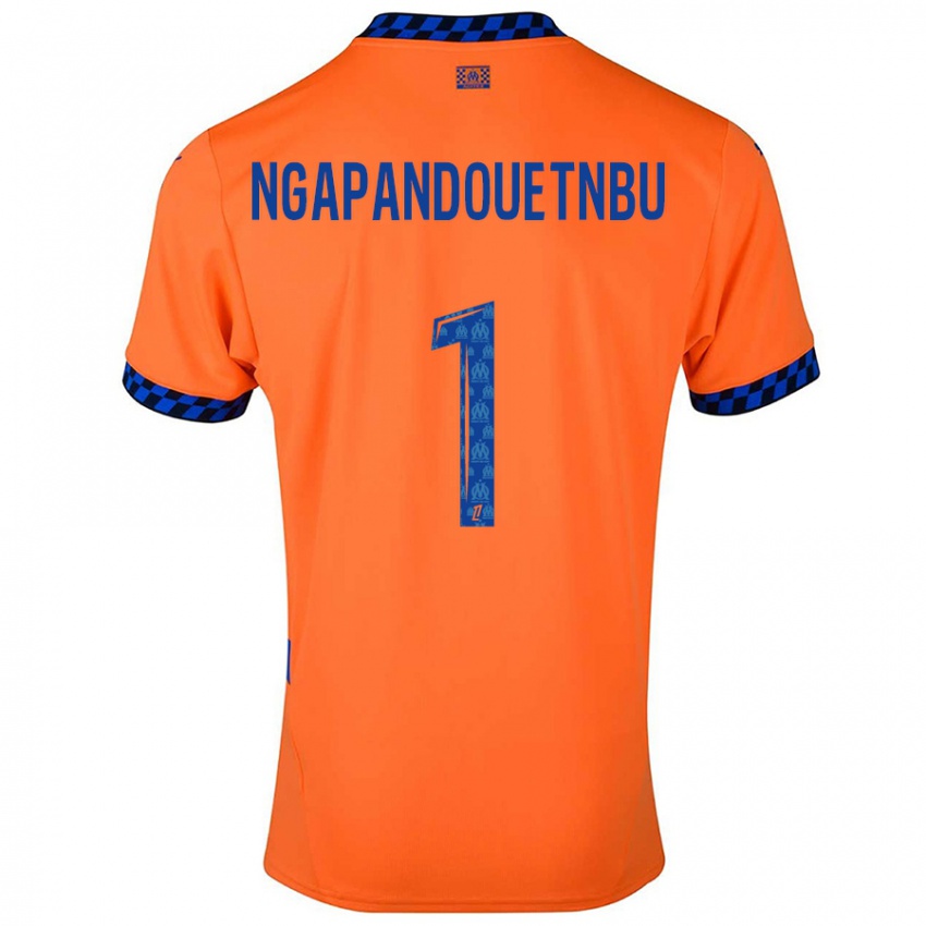 Børn Simon Ngapandouetnbu #1 Orange Mørkeblå Tredje Sæt Spillertrøjer 2024/25 Trøje T-Shirt