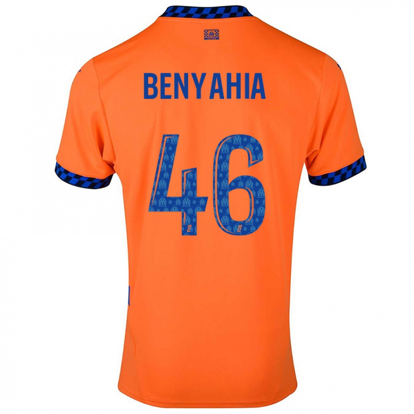 Børn Aylan Benyahia-Tani #46 Orange Mørkeblå Tredje Sæt Spillertrøjer 2024/25 Trøje T-Shirt