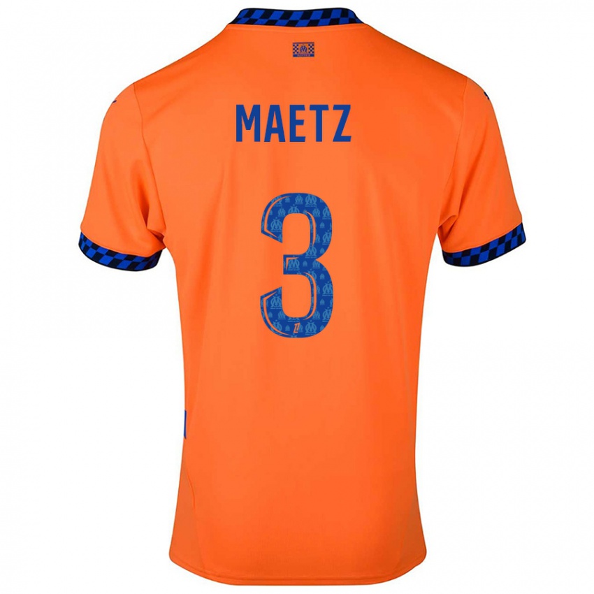 Børn Agathe Maetz #3 Orange Mørkeblå Tredje Sæt Spillertrøjer 2024/25 Trøje T-Shirt