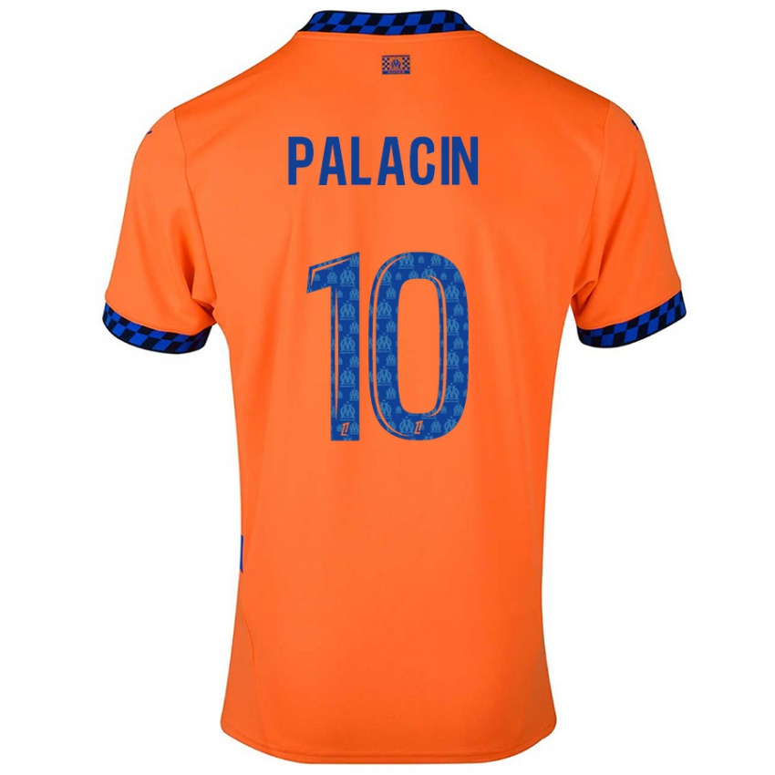 Børn Sara Palacin #10 Orange Mørkeblå Tredje Sæt Spillertrøjer 2024/25 Trøje T-Shirt