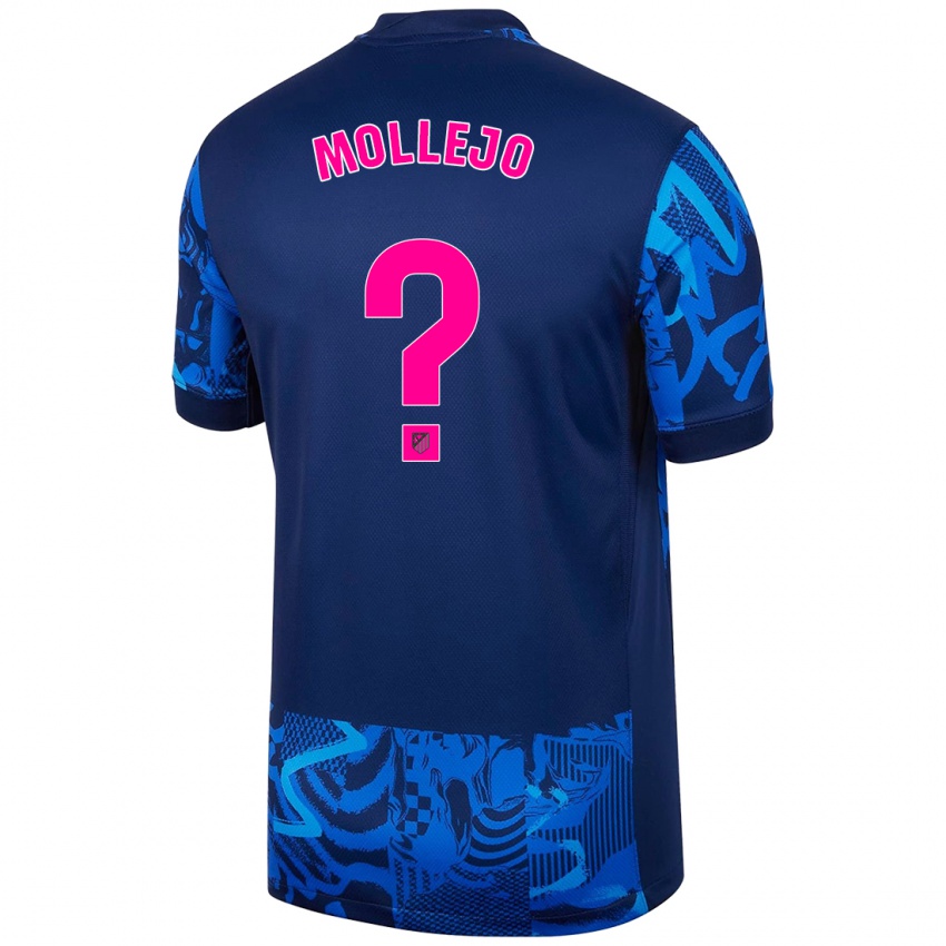 Børn Victor Mollejo #0 Kongeblå Tredje Sæt Spillertrøjer 2024/25 Trøje T-Shirt