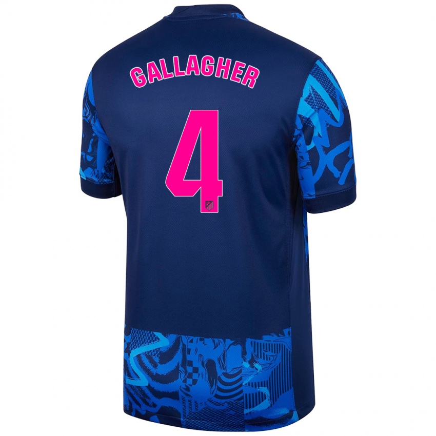 Børn Conor Gallagher #4 Kongeblå Tredje Sæt Spillertrøjer 2024/25 Trøje T-Shirt