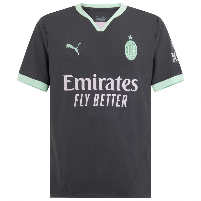 Børn Alvaro Morata #7 Grå Tredje Sæt Spillertrøjer 2024/25 Trøje T-Shirt