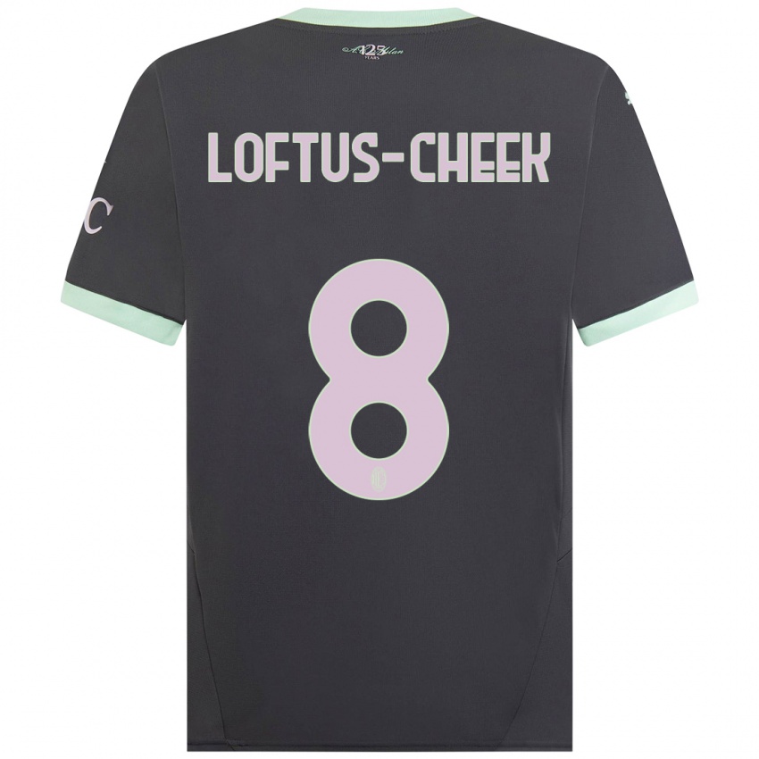 Børn Ruben Loftus-Cheek #8 Grå Tredje Sæt Spillertrøjer 2024/25 Trøje T-Shirt