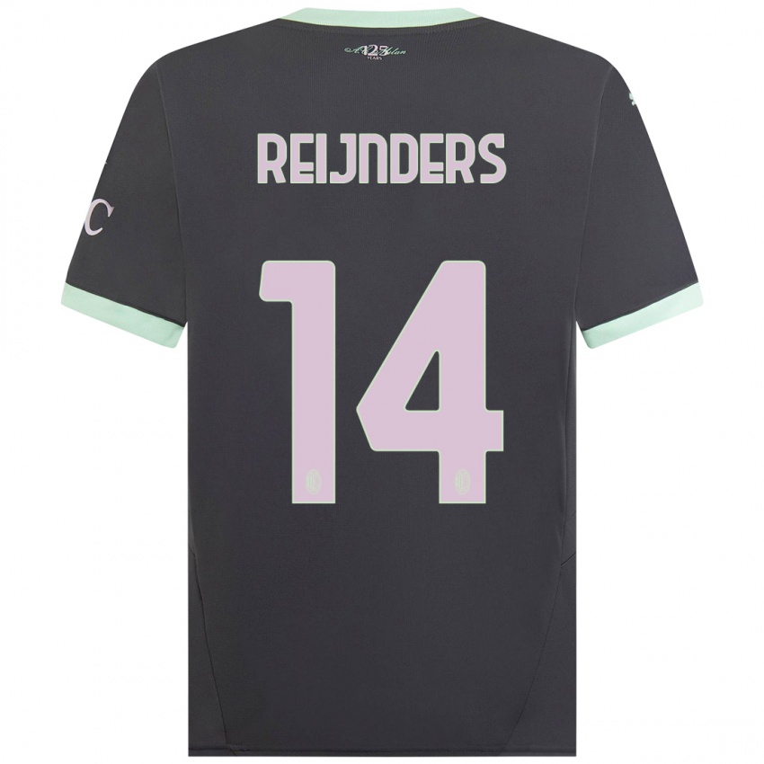 Børn Tijjani Reijnders #14 Grå Tredje Sæt Spillertrøjer 2024/25 Trøje T-Shirt