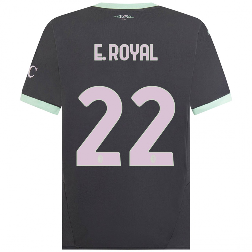 Børn Emerson Royal #22 Grå Tredje Sæt Spillertrøjer 2024/25 Trøje T-Shirt