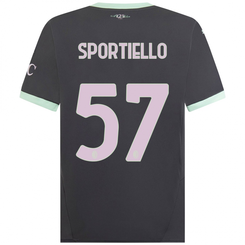 Børn Marco Sportiello #57 Grå Tredje Sæt Spillertrøjer 2024/25 Trøje T-Shirt