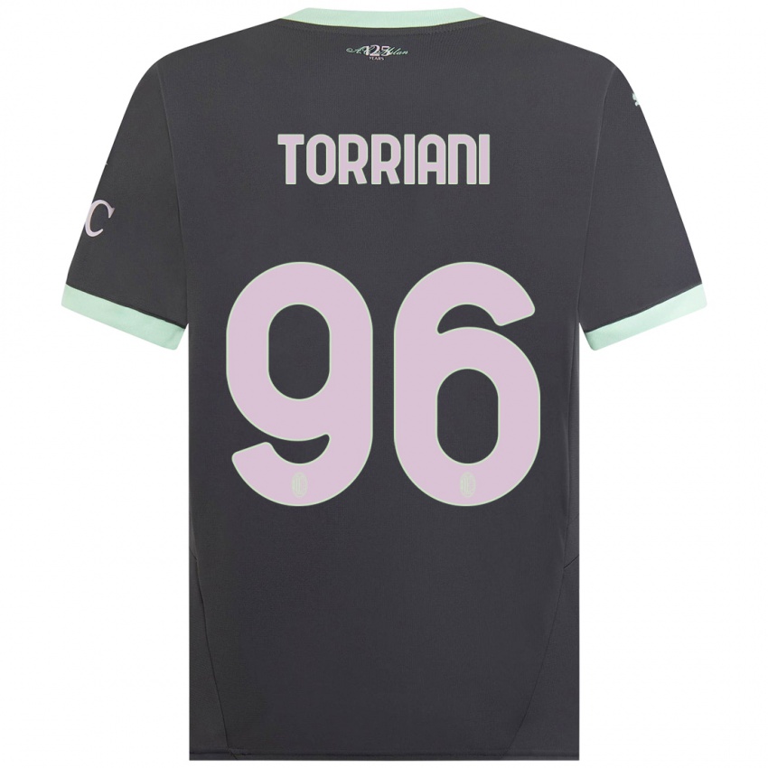 Børn Lorenzo Torriani #96 Grå Tredje Sæt Spillertrøjer 2024/25 Trøje T-Shirt