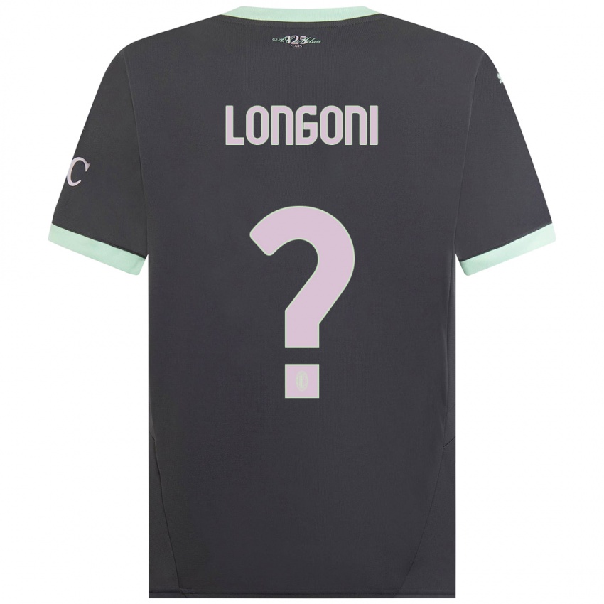 Børn Alessandro Longoni #0 Grå Tredje Sæt Spillertrøjer 2024/25 Trøje T-Shirt