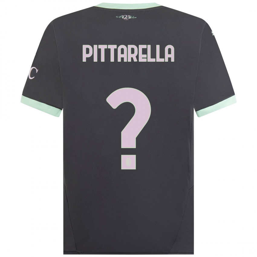 Børn Matteo Pittarella #0 Grå Tredje Sæt Spillertrøjer 2024/25 Trøje T-Shirt