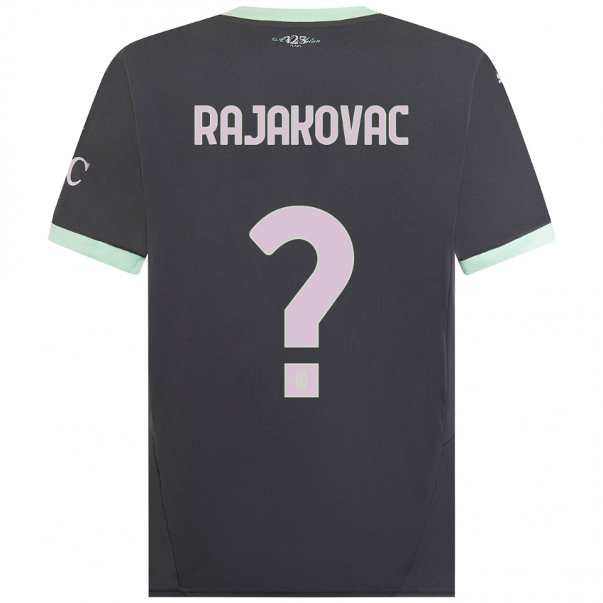 Børn Mihajlo Rajakovac #0 Grå Tredje Sæt Spillertrøjer 2024/25 Trøje T-Shirt