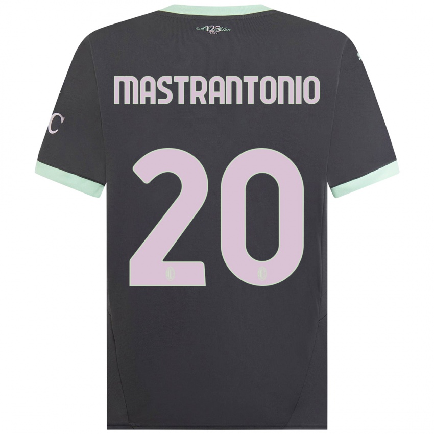 Børn Davide Mastrantonio #20 Grå Tredje Sæt Spillertrøjer 2024/25 Trøje T-Shirt