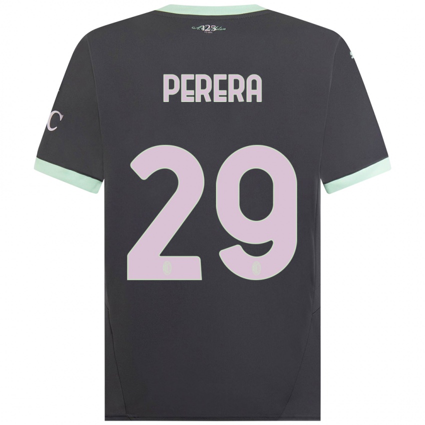 Børn Nirash Perera #29 Grå Tredje Sæt Spillertrøjer 2024/25 Trøje T-Shirt