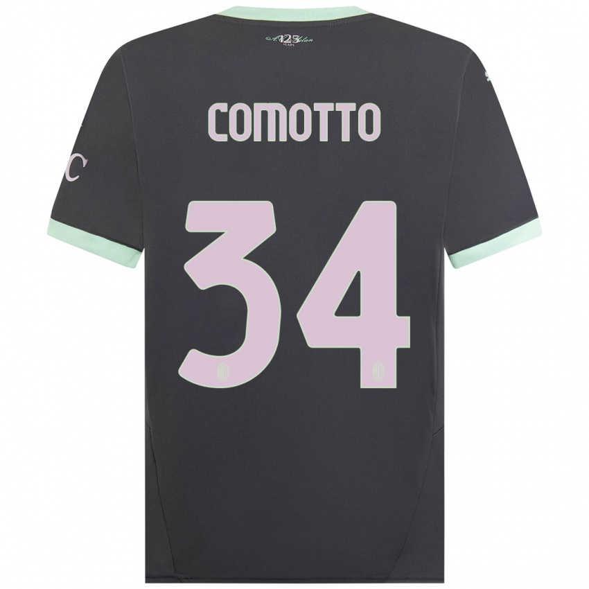 Børn Christian Comotto #34 Grå Tredje Sæt Spillertrøjer 2024/25 Trøje T-Shirt