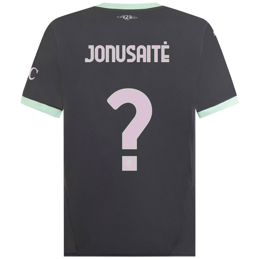 Børn Rimantė Jonušaitė #0 Grå Tredje Sæt Spillertrøjer 2024/25 Trøje T-Shirt