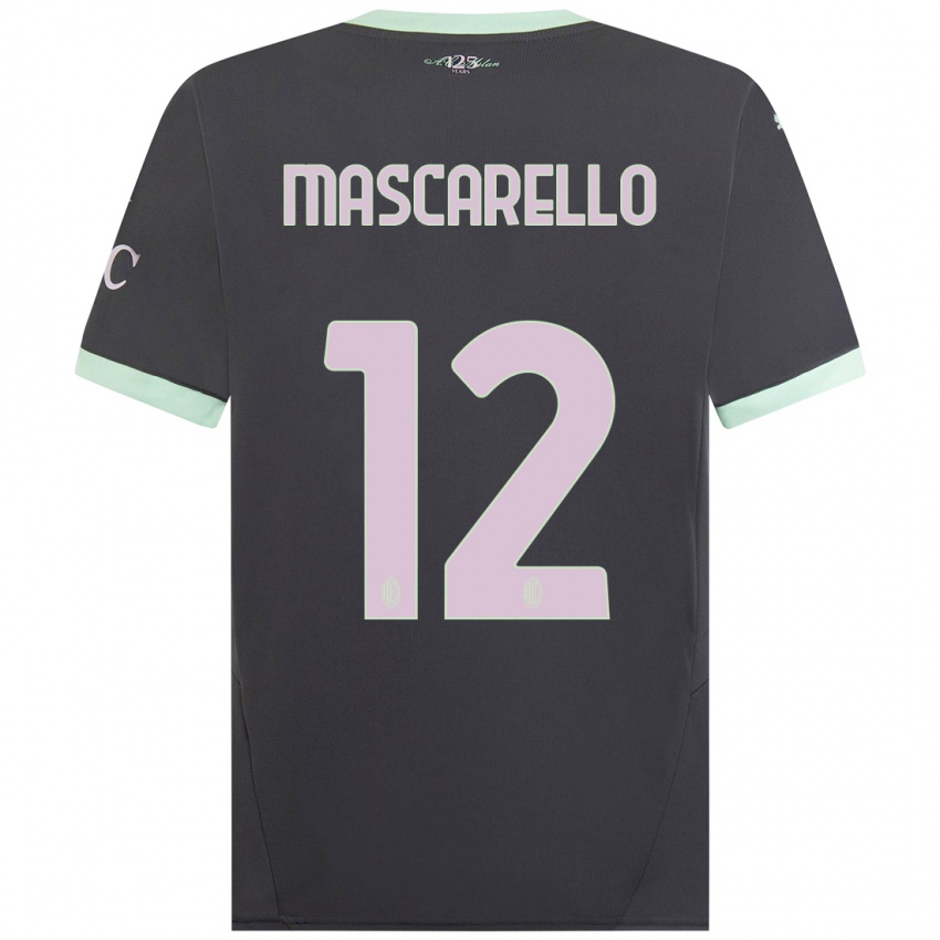 Børn Marta Mascarello #12 Grå Tredje Sæt Spillertrøjer 2024/25 Trøje T-Shirt