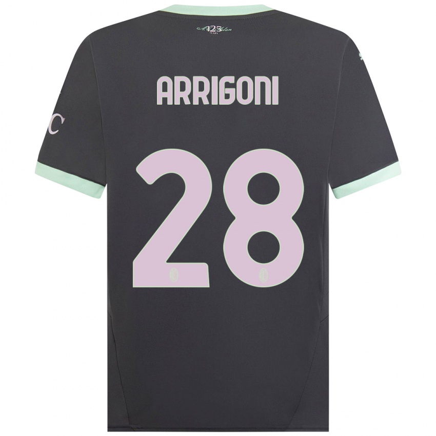 Børn Giorgia Arrigoni #28 Grå Tredje Sæt Spillertrøjer 2024/25 Trøje T-Shirt