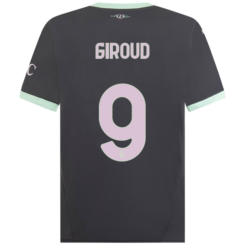 Børn Olivier Giroud #9 Grå Tredje Sæt Spillertrøjer 2024/25 Trøje T-Shirt