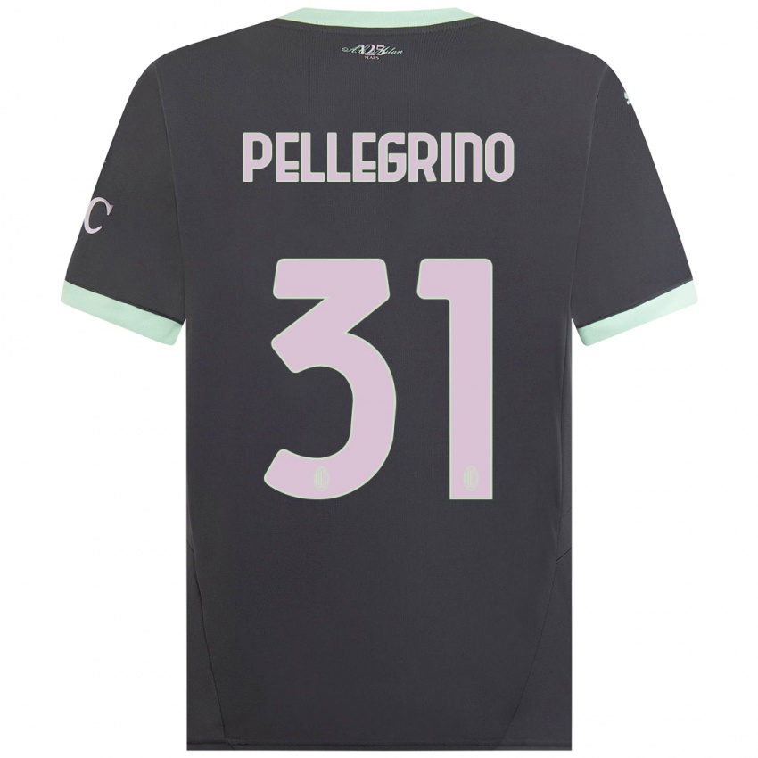 Børn Marco Pellegrino #31 Grå Tredje Sæt Spillertrøjer 2024/25 Trøje T-Shirt