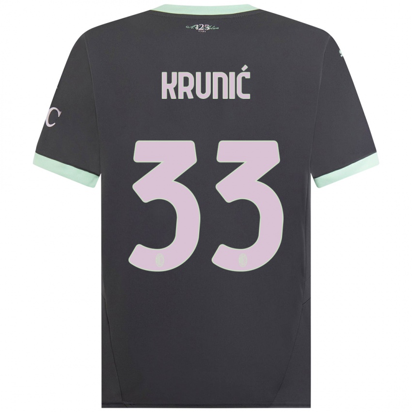 Børn Rade Krunic #33 Grå Tredje Sæt Spillertrøjer 2024/25 Trøje T-Shirt