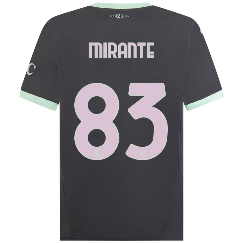 Børn Antonio Mirante #83 Grå Tredje Sæt Spillertrøjer 2024/25 Trøje T-Shirt