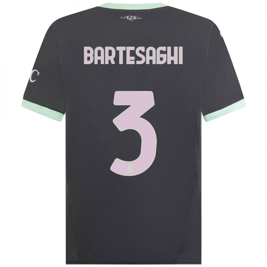 Børn Davide Bartesaghi #3 Grå Tredje Sæt Spillertrøjer 2024/25 Trøje T-Shirt