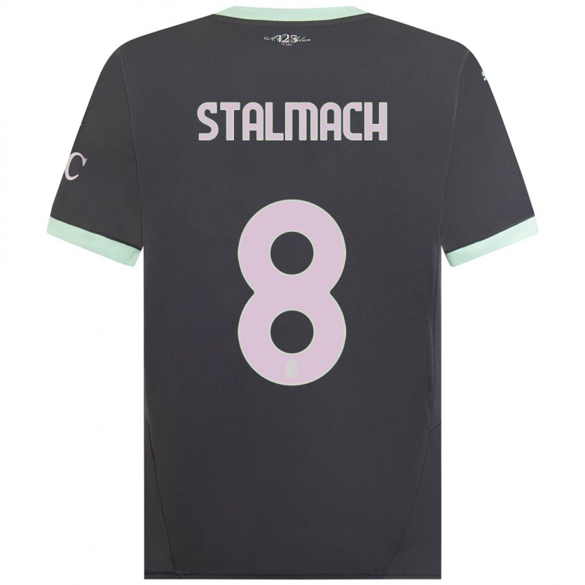 Børn Dariusz Stalmach #8 Grå Tredje Sæt Spillertrøjer 2024/25 Trøje T-Shirt