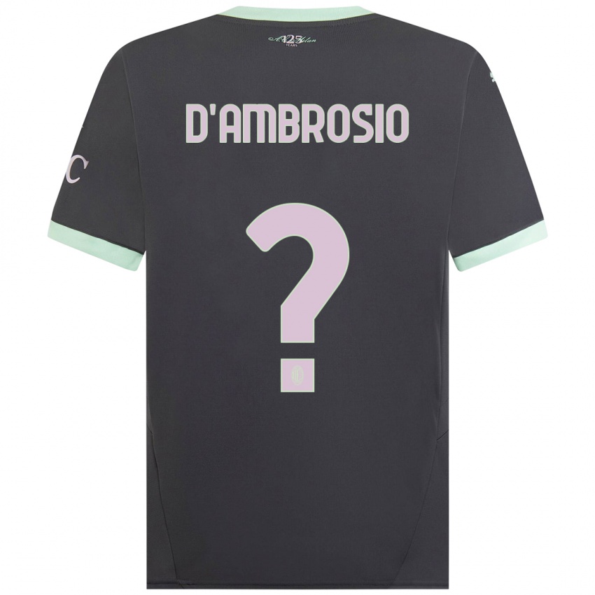 Børn Antonio D'ambrosio #0 Grå Tredje Sæt Spillertrøjer 2024/25 Trøje T-Shirt