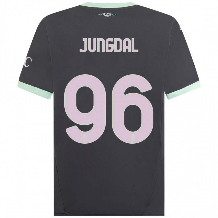 Børn Andreas Jungdal #96 Grå Tredje Sæt Spillertrøjer 2024/25 Trøje T-Shirt