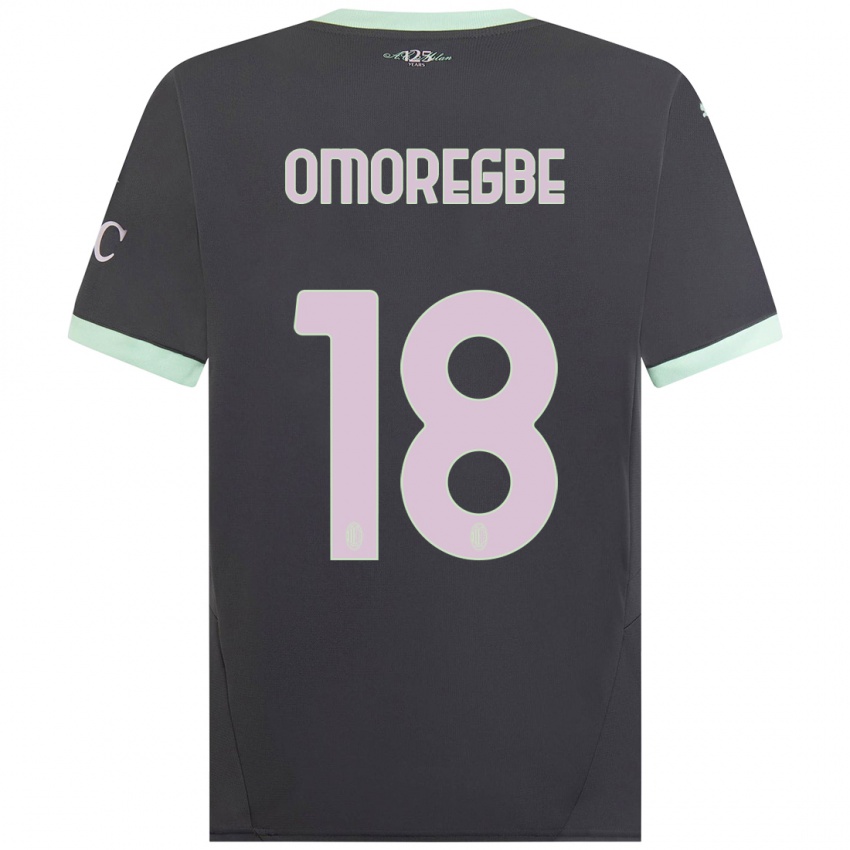 Børn Bob Murphy Omoregbe #18 Grå Tredje Sæt Spillertrøjer 2024/25 Trøje T-Shirt