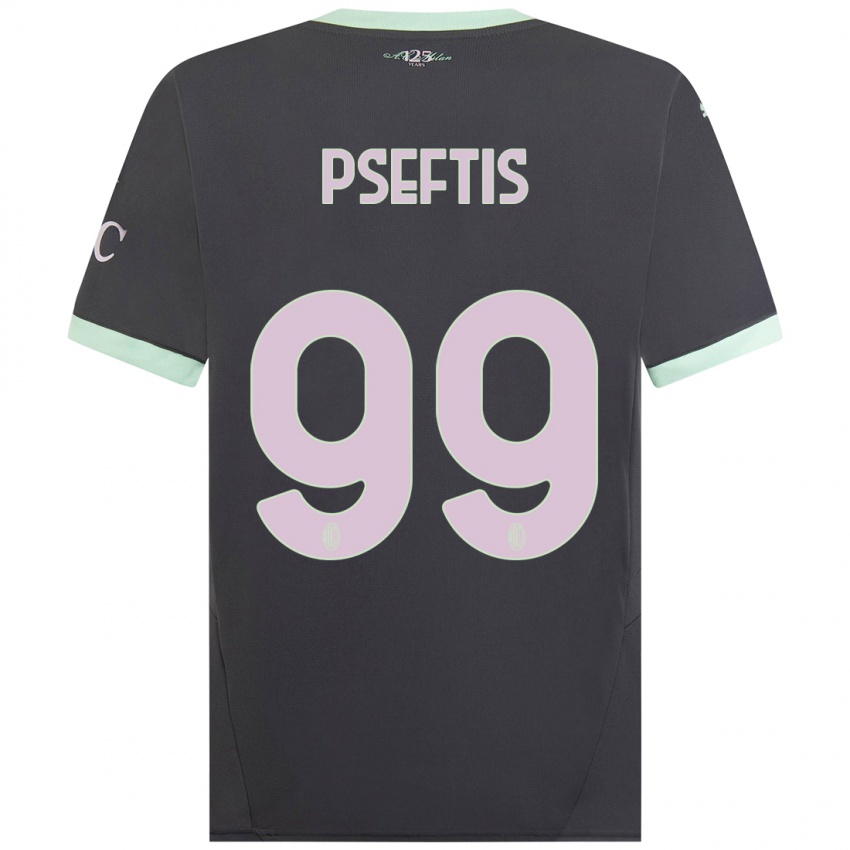 Børn Fotios Pseftis #99 Grå Tredje Sæt Spillertrøjer 2024/25 Trøje T-Shirt