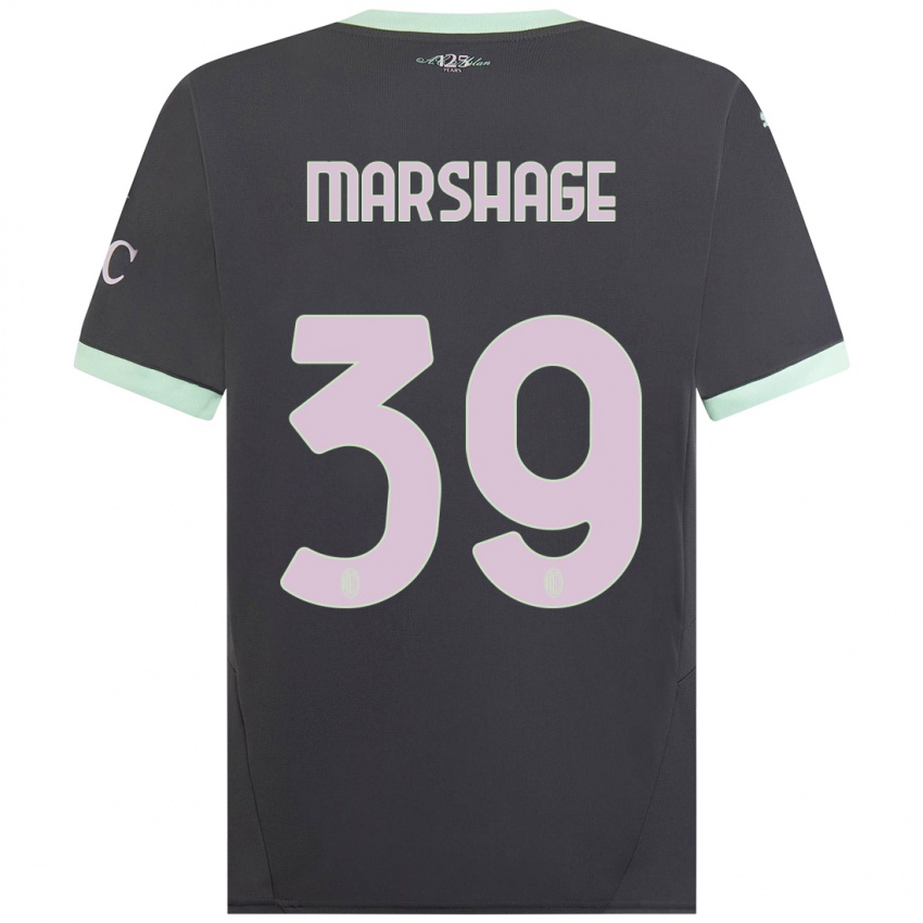 Børn Wilgot Marshage #39 Grå Tredje Sæt Spillertrøjer 2024/25 Trøje T-Shirt