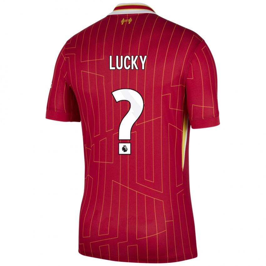 Mænd Wellity Lucky #0 Rød Gul Hvid Hjemmebane Spillertrøjer 2024/25 Trøje T-Shirt