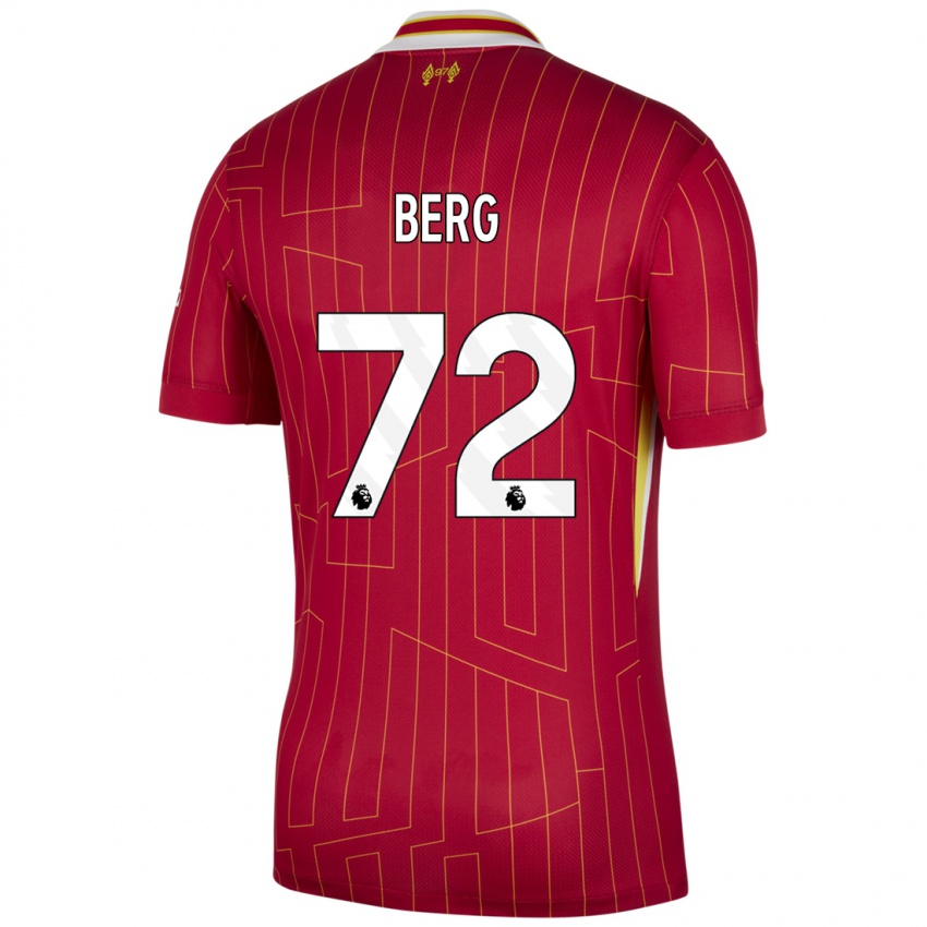 Mænd Sepp Van Den Berg #72 Rød Gul Hvid Hjemmebane Spillertrøjer 2024/25 Trøje T-Shirt